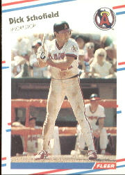 1988 Fleer Baseball Cards      504     Dick Schofield